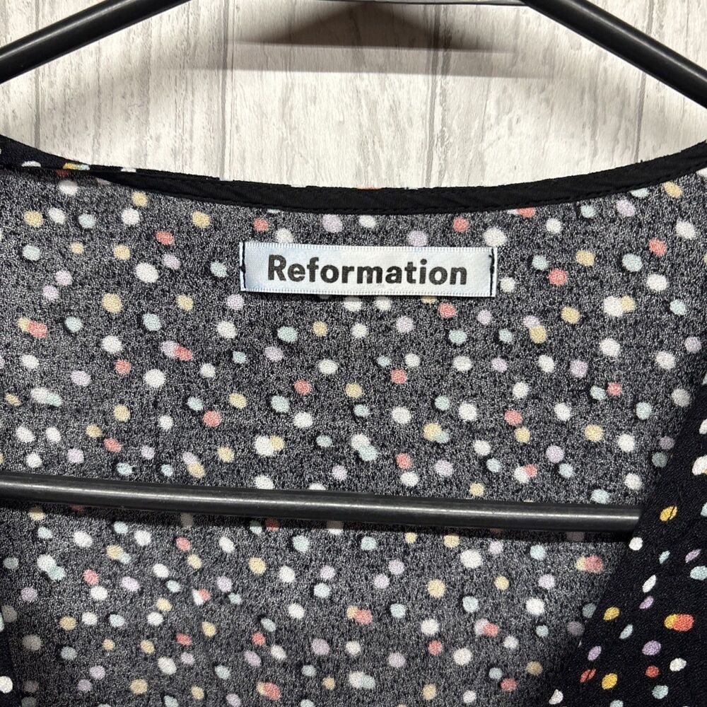 Womens Size M Reformation Polka Dot Mini Dress - Picture 3 of 6